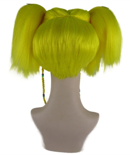 Wigs2you ハロウィンパーティープレミアム レディース H-699 バットエンジェルウィッグ ネオンイエロー色