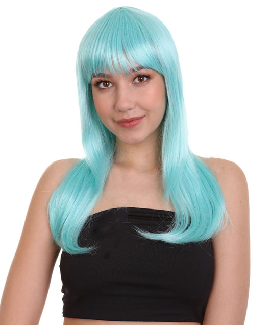 Wigs2you ハロウィン パーティー プレミアム レディース H-1046 とても快適なグラマー グリーン ウィッグ ブルー レイク色