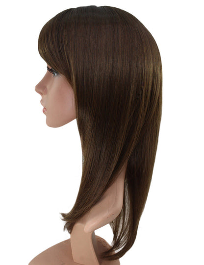 定番の人気商品です！ストレートロングスタイル  ウィッグ1つで簡単にサラサラヘアーに！ ウィッグネット付き W-407