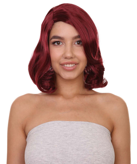 Wigs2you ハロウィン パーティー プレミアム 簡単に着用できる H-1121 とても快適なバーガンディ カーリー レディ ウィッグ
