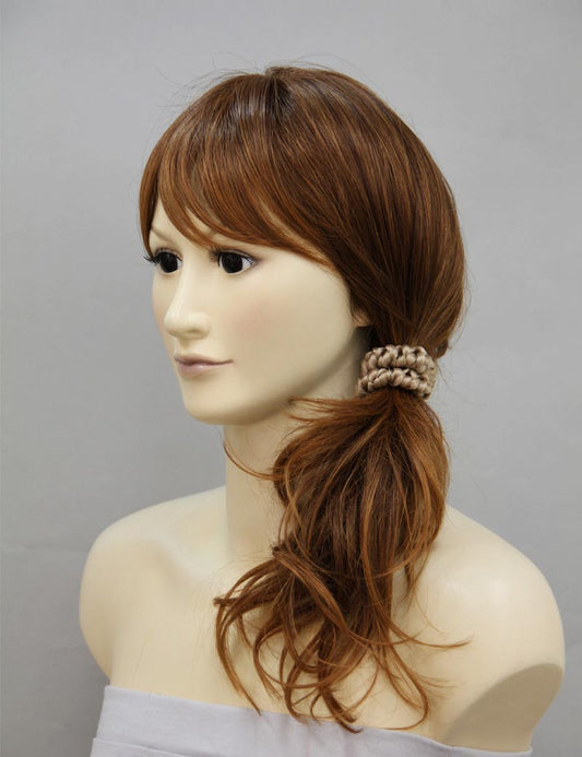 女性 W-8227 のおしゃれなアッシュブロンド スタイリッシュな三つ編みヘアアクセサリー タイ付き 合成繊維
