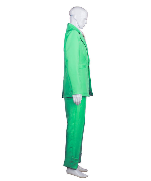 男性用 JCP-002_6 70'sロックスター スーツ コスチューム ディッキーとタイ付き プレミアム ライトグリーン ハロウィンコスチューム