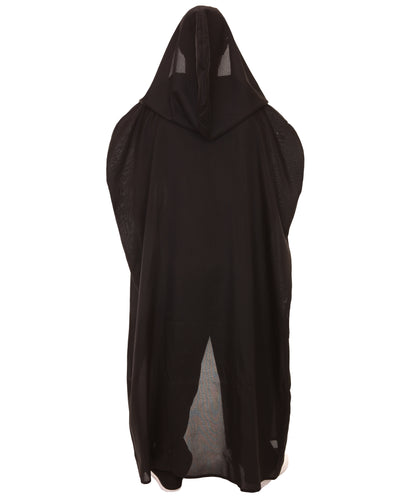 男性 JCP-160 のフード付きローブコスチューム ブラック ハロウィンコスチューム