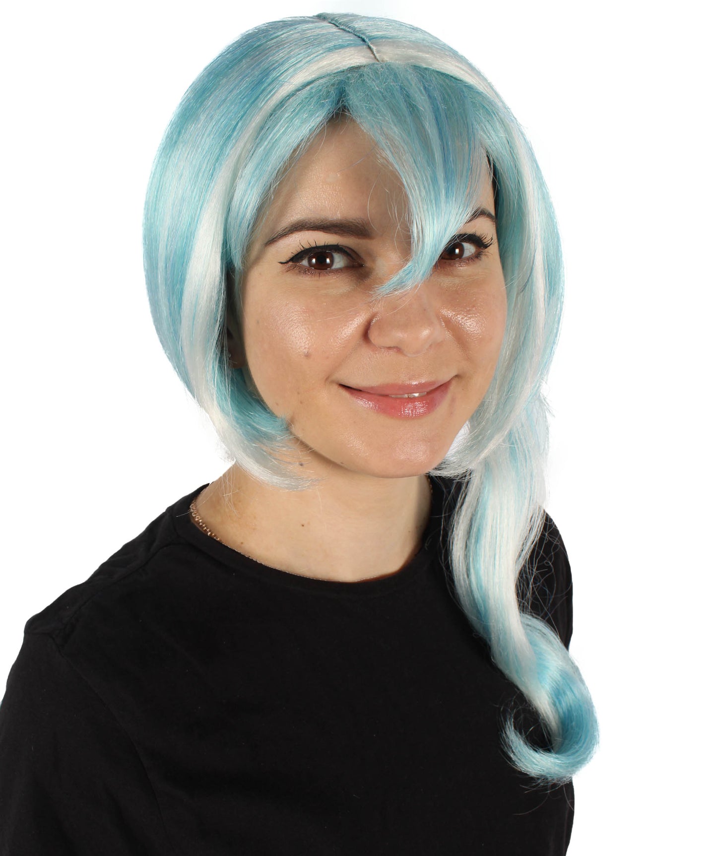 Wigs2you H-6927 ゲームキャラクター パウダーブルーウィッグ｜ハロウィンにぴったり｜難燃性合成繊維