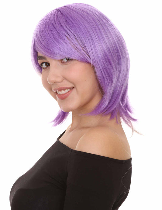 Wigs2you ハロウィン パーティー プレミアム H-1430 簡単に着用でき 快適なフィット感の女性ショート ライラックウィッグ