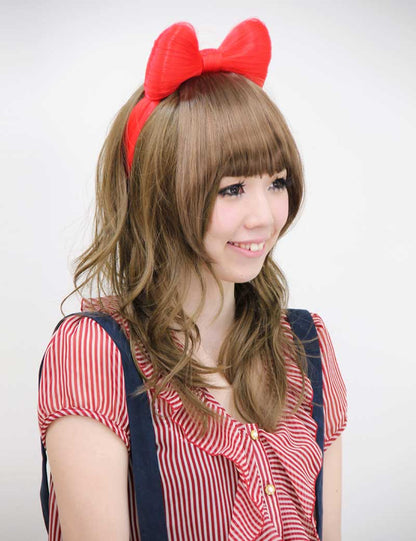 "ヘアアクセサリーガガ風リボンからカチューシャタイプが登場 付け外し楽ちん 大きく立体的で可愛い |W-8215 "