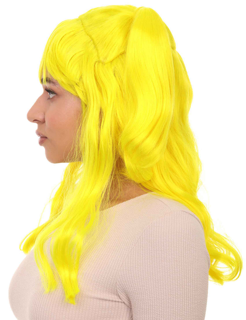 Wigs2you ハロウィンパーティープレミアム レディース H-778 バナナエンジェルウィッグ ネオンイエロー色