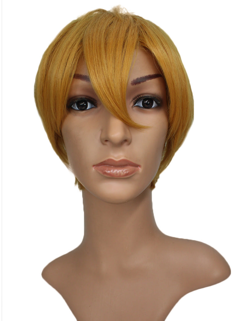 Wigs2you コスプレウィッグ ブルーロック 潔世一 糸師凛 機動戦士ガンダムSEED キラ・ヤマト風 茶髪 日本製高級ファイバー使用 C-056 フルウィッグ 耐熱 コスプレ ハロウィン 男装 メンズ 簡単 小顔 最高級 ナチュラル かつら Wig コスプレウィッグ