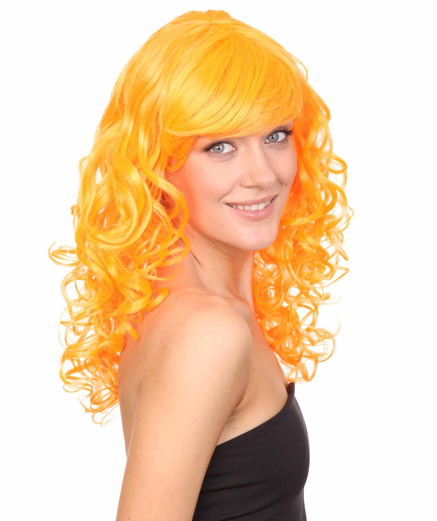 Wigs2you ハロウィン パーティー プレミアム レディース H-998 着用しやすい ベラウィッグ パンプキン オレンジ色