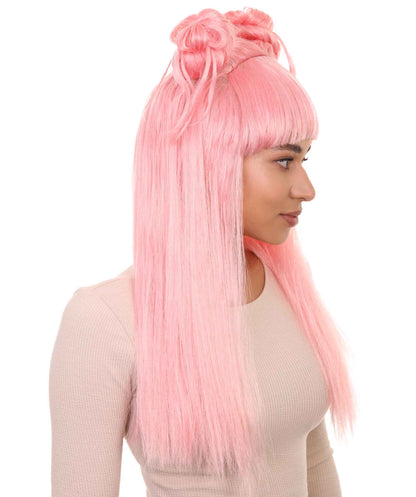 Wigs2you ハロウィン パーティー プレミアム レディース H-1199 快適なフィット感のピーチ アジアン プリンセス ウィッグ