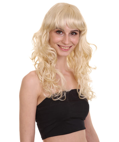 Wigs2you ハロウィンパーティー プレミアム レディース H-1017 着用しやすい ベラウィッグ Lt ブロンドカラー