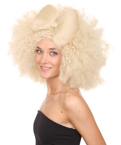 Wigs2you ハロウィン パーティー プレミアム レディース H-1252 着けやすい 快適なフィット感 ブロンド アフロ スモール ボウウィッグ