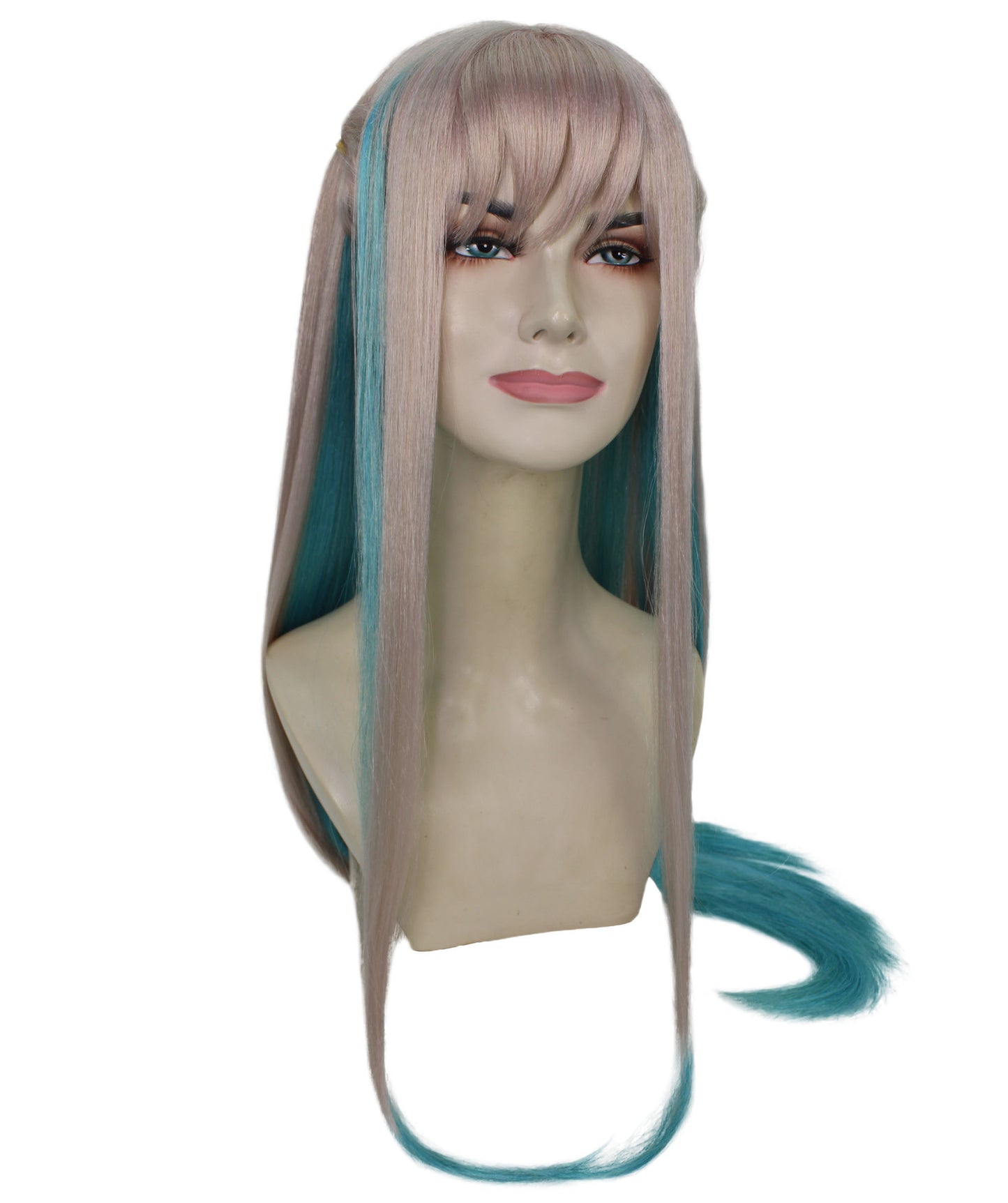 レディース H-5965 アニメ コスプレウィッグ 合成繊維 キャップレスキャップ ハロウィンに最適