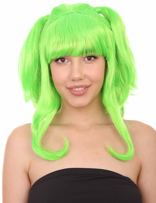 Wigs2you ハロウィンパーティープレミアム レディース H-779 バナナエンジェルウィッグ ライムカラー
