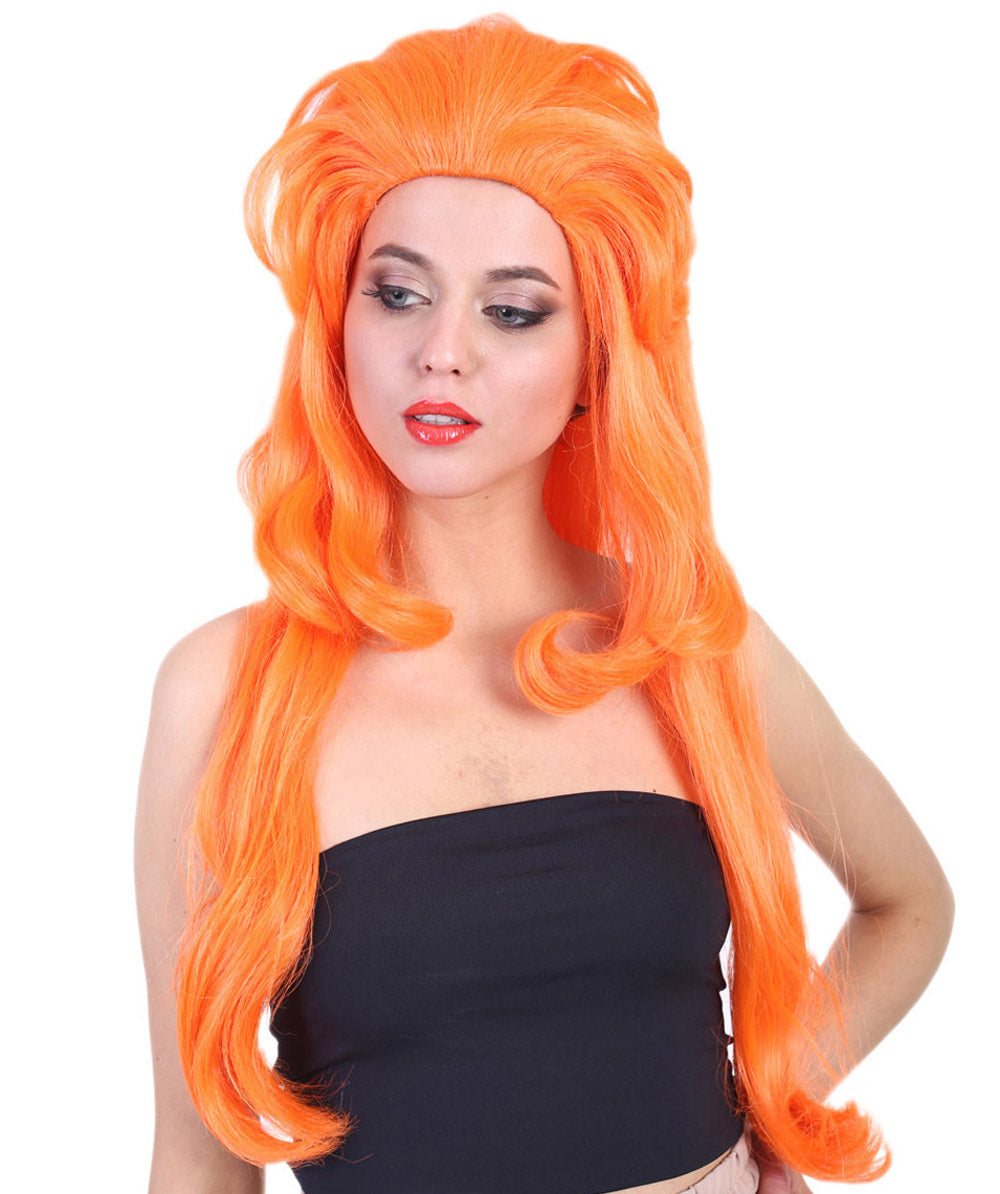 Wigs2you ハロウィンおよびパーティー用プレミアムレディース H-510 オレンジ "レディー・ガガ" 長いウィッグ