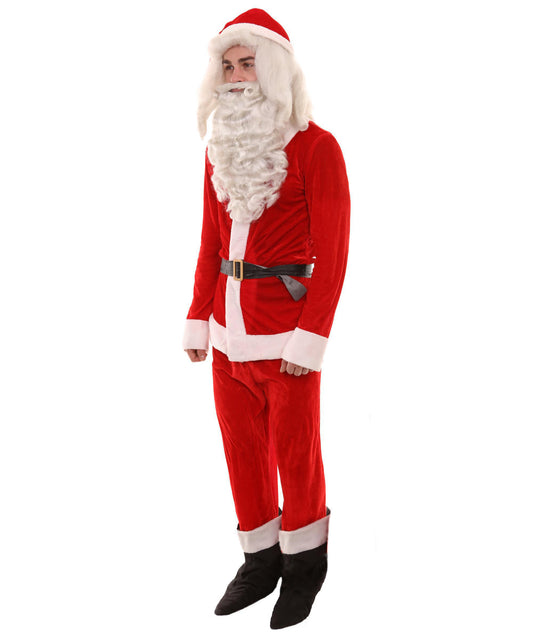 Wigs2you.com JCX-007男性のクリスマスサンタクロースコスチュームとひげ,コスプレ衣装 。