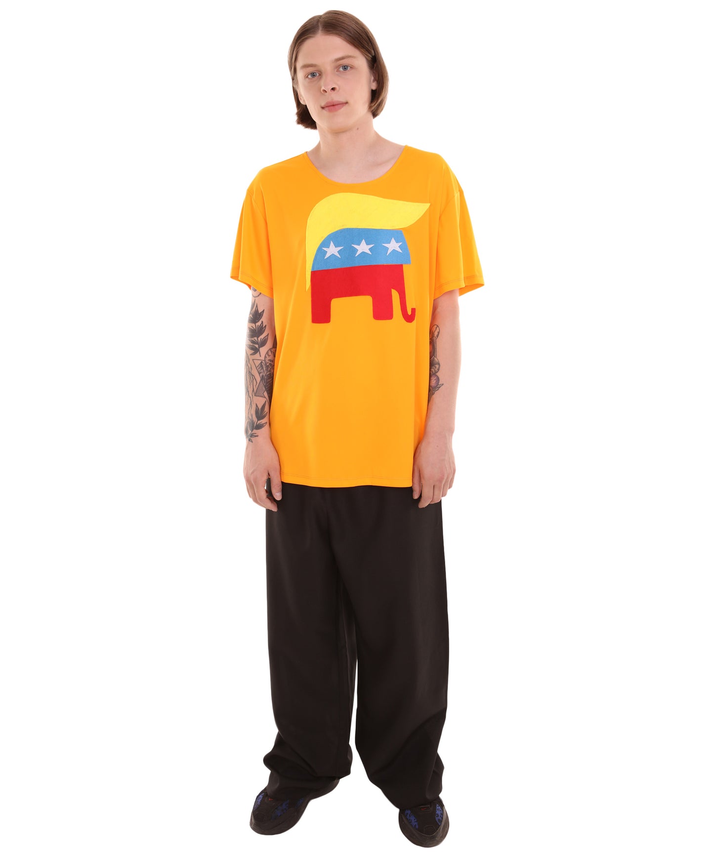 大人用男性向け JCO-172_2 共和党エレファント トランプ風髪型 レッド コスプレ コスチューム