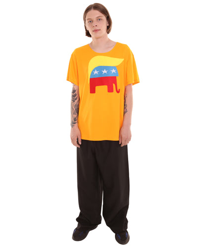大人用男性向け JCO-172_2 共和党エレファント トランプ風髪型 レッド コスプレ コスチューム