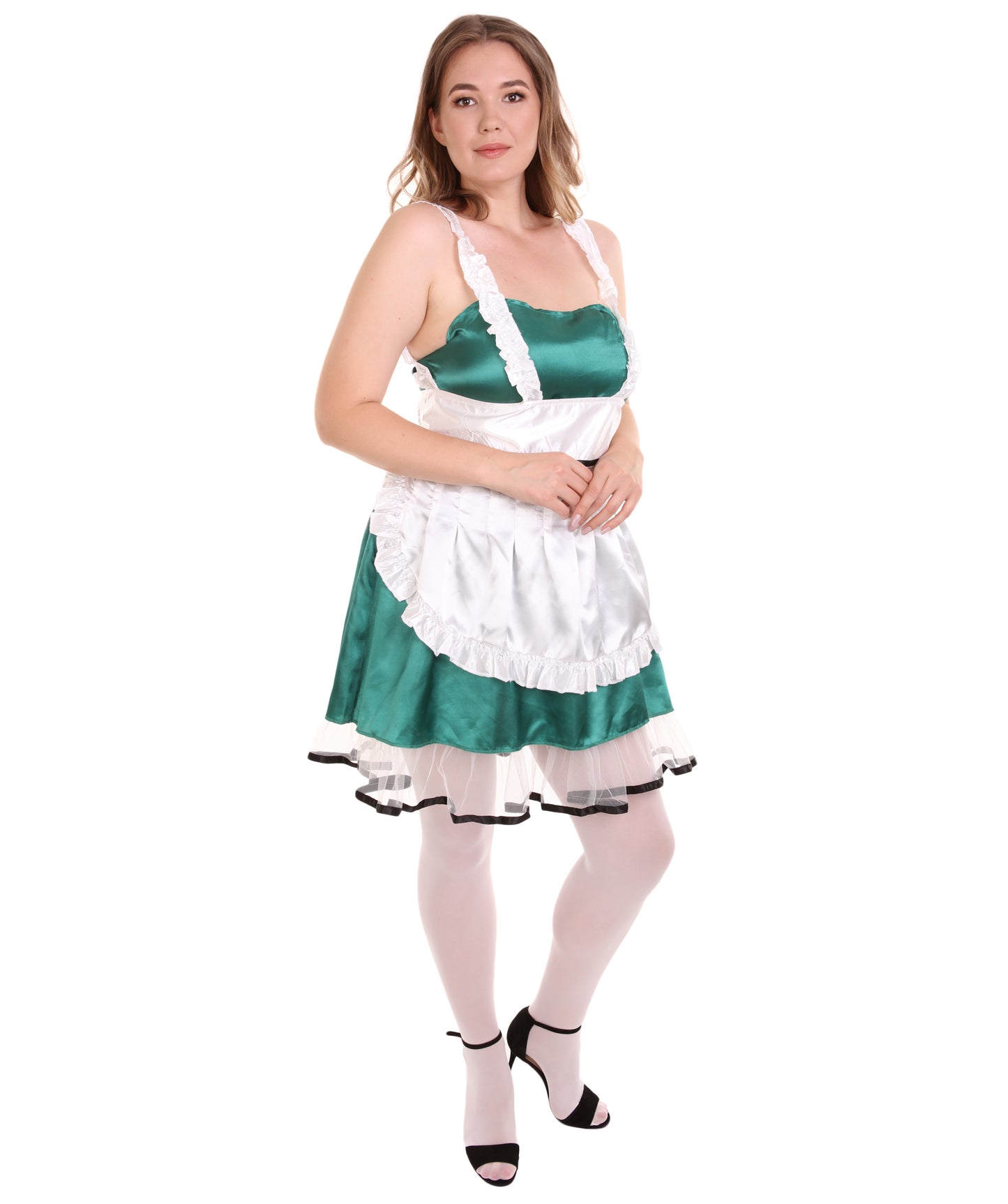 大人用女性 JCO-329_9 セクシーなフレンチメイド制服 ダークグリーン コスプレ コスチューム