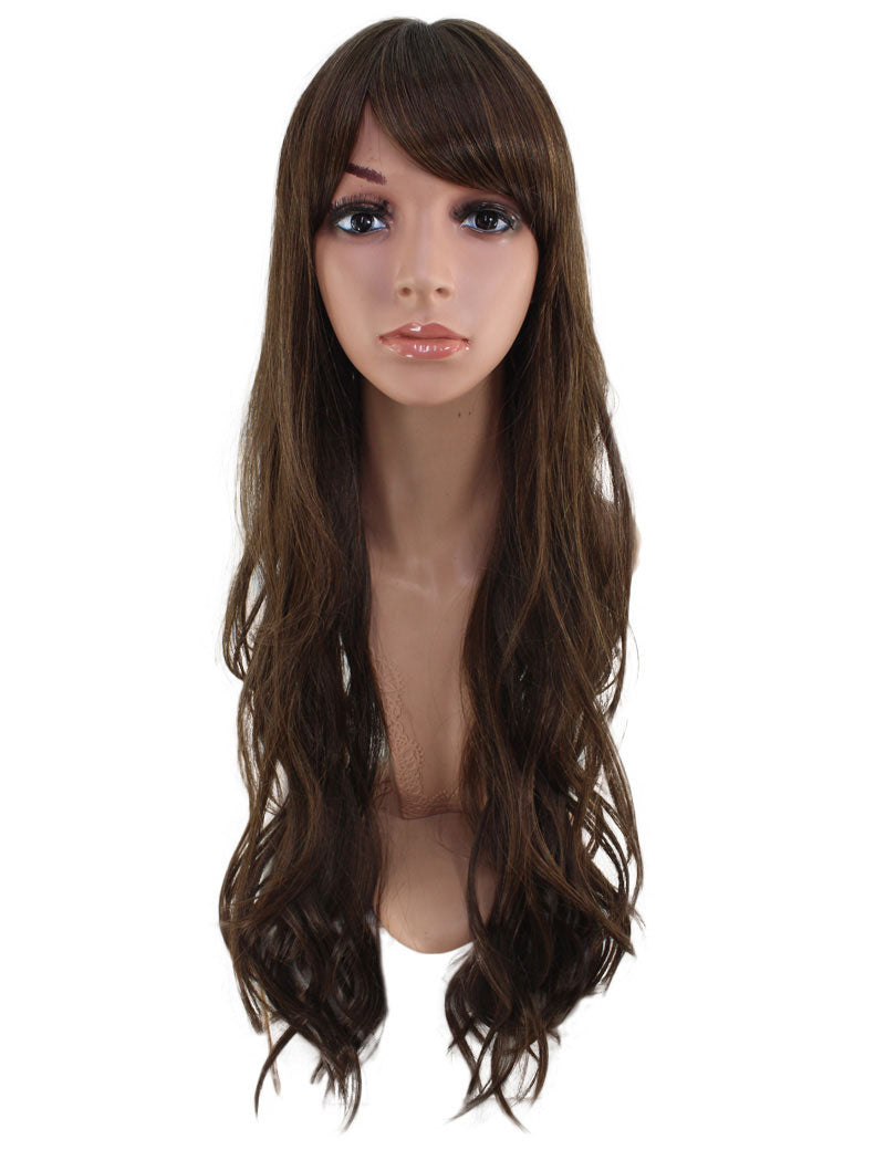 耐熱商品 ロングウィッグ ナチュラルウェーブで女の子らしいスタイルに 74cmで超ロング！ ウィッグネット付き W-519