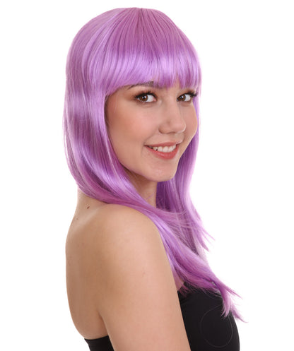 Wigs2you ハロウィン パーティー プレミアム レディース H-1049 とても快適なグラマー グリーン ウィッグ Lt パープル カラー