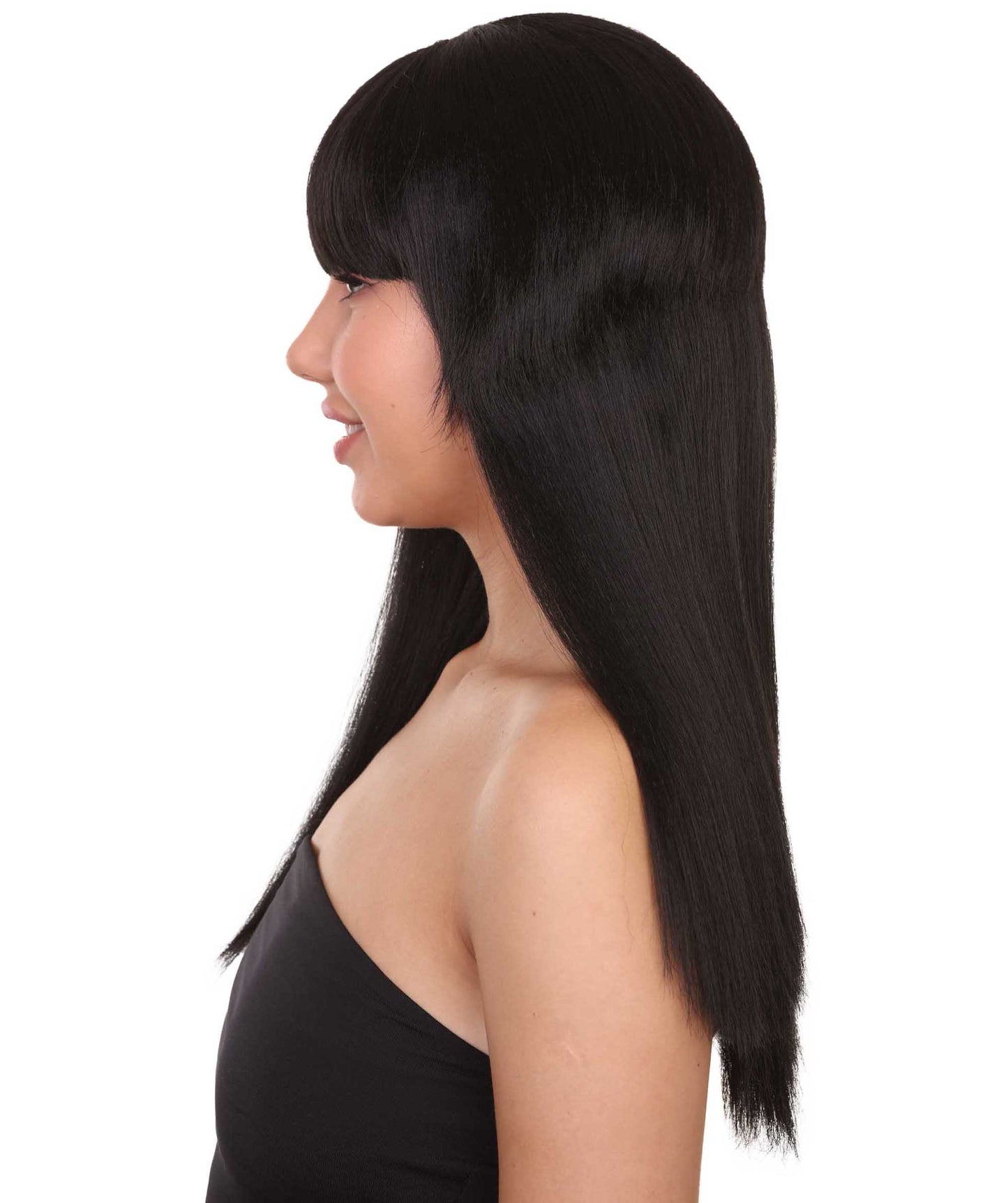 Wigs2you ハロウィンパーティープレミアムレディース H-1818 華やかに見えるエルヴィラ ブラックヴァンパイアウィッグ