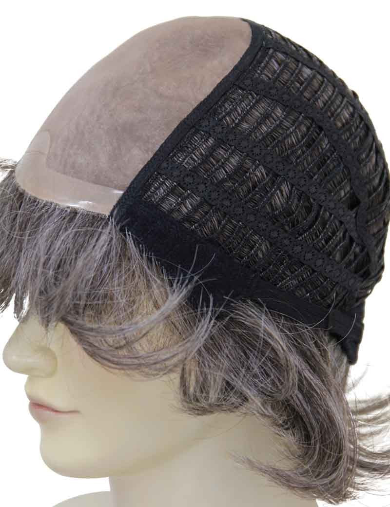 人毛ミックス | モノスキン半手植えの高品質ウィッグ | 医療用上品なショートスタイル | ウィッグネット付き HTBP-003