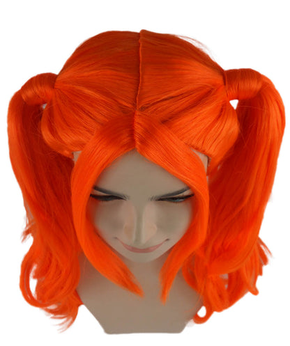 Wigs2you ハロウィンパーティー プレミアム レディース H-735 ドリー ピグテール ウィッグ ネオンオレンジカラー