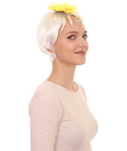 ハロウィンパーティ プレミアム レディース H-4560 エリカ ホワイトショートウィッグ ヘアクリップセット ホテルトランシルバニア