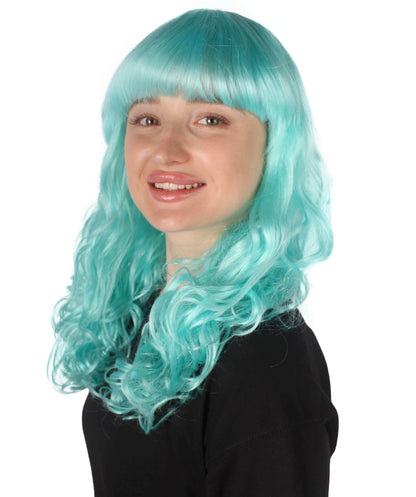 Wigs2you ハロウィンパーティープレミアム H-819 バットマン 女性ジョーカーウィッグ ブルーレイク色