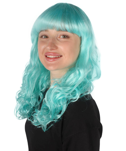 Wigs2you ハロウィンパーティープレミアム H-819 バットマン 女性ジョーカーウィッグ ブルーレイク色