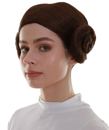 ハロウィンパーティープレミアム H-5283 女性用 ブラウン トレンディ スペースバンズウィッグ ブラウン