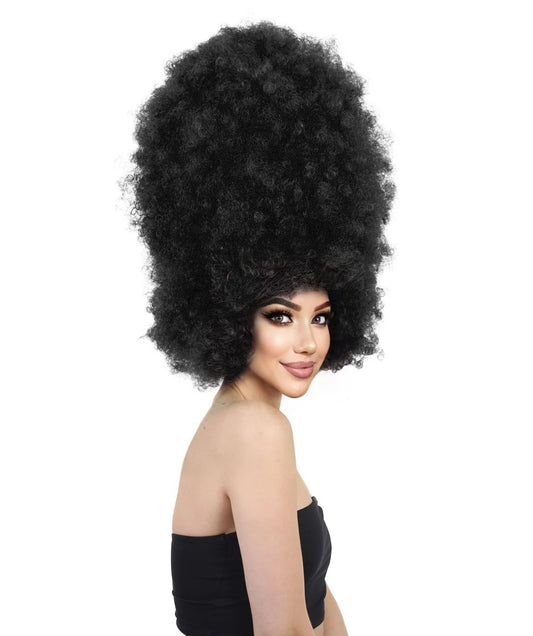 Wigs2you.com レディース ウィッグ ブラック 超特大アフロ ハロウィン・仮装・パーティー用 合成繊維 耐熱仕様 ボリューム満点 H-2019