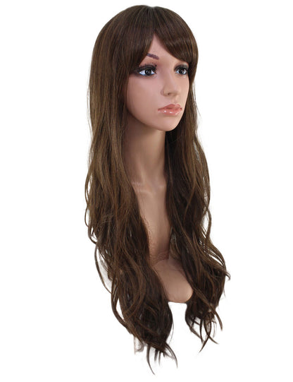 耐熱商品 ロングウィッグ ナチュラルウェーブで女の子らしいスタイルに 74cmで超ロング！ ウィッグネット付き W-519