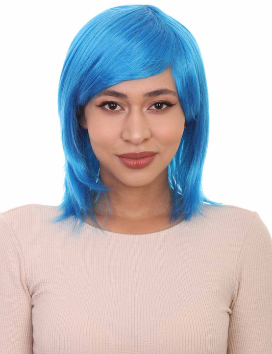 Wigs2you ハロウィン パーティー プレミアム H-1426 簡単に着用でき 快適なフィット感の女性ショート ブルーウィッグ