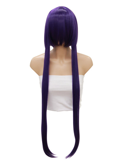 レディースファッション C-013 ロングストレート C-パープル コスプレ ヒートスタイルウィッグ