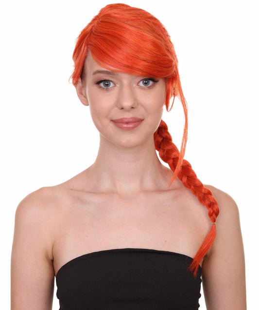 Wigs2you ハロウィン パーティー プレミアム レディース H-1161 とても快適なオレンジ編み込みウィッグ
