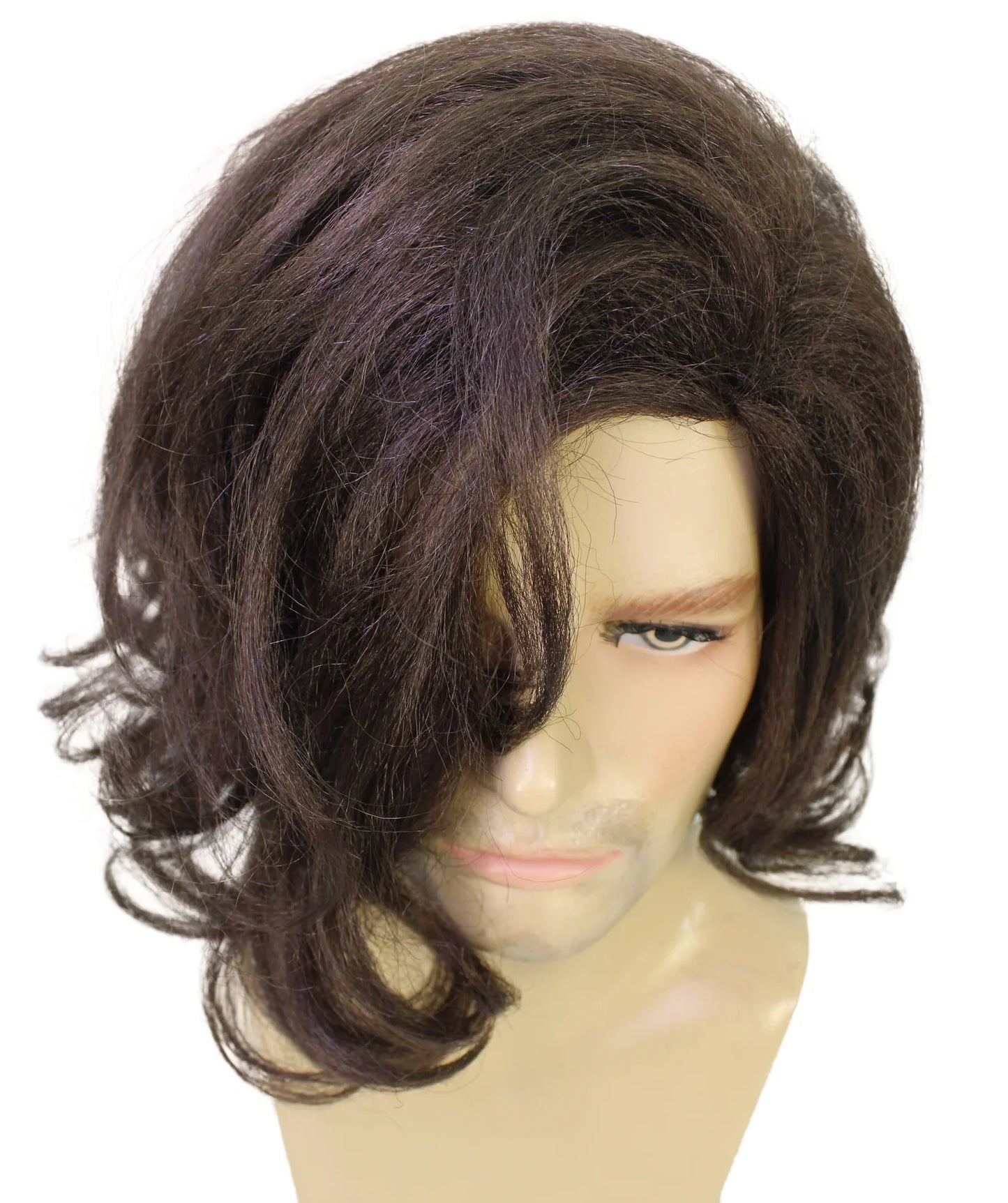 大人用メンズ H-6302 コメディ映画キャラクター レイヤードテクスチャードヘアウィッグ コスプレウィッグ 難燃性合成繊維