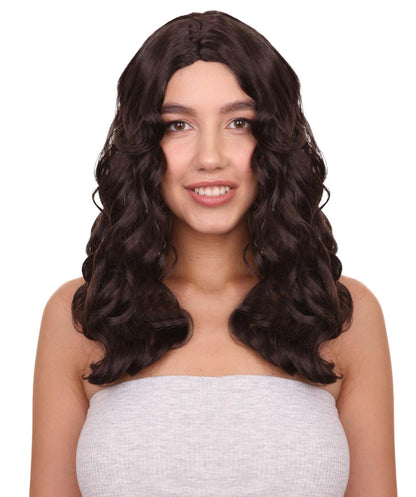 Wigs2you ハロウィンパーティープレミアムレディース H-1109 とても着け心地の良いアリスウィッグ 鏡の国のアリス ダークブラウン色