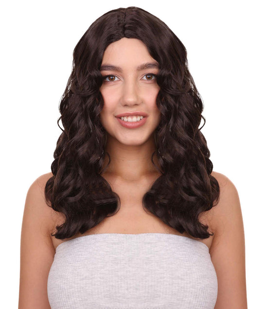 Wigs2you ハロウィンパーティープレミアムレディース H-1109 とても着け心地の良いアリスウィッグ 鏡の国のアリス ダークブラウン色