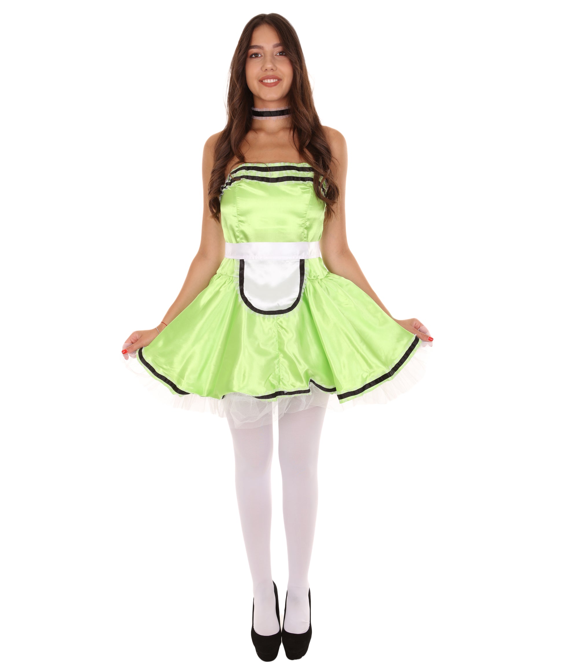 女性用 JCO-344_6 フレンチメイド制服コスプレ ライムコスチューム