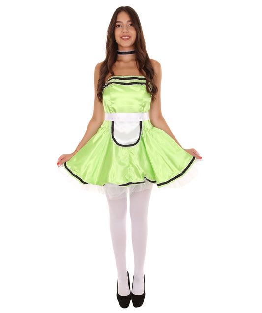 女性用 JCO-344_6 フレンチメイド制服コスプレ ライムコスチューム