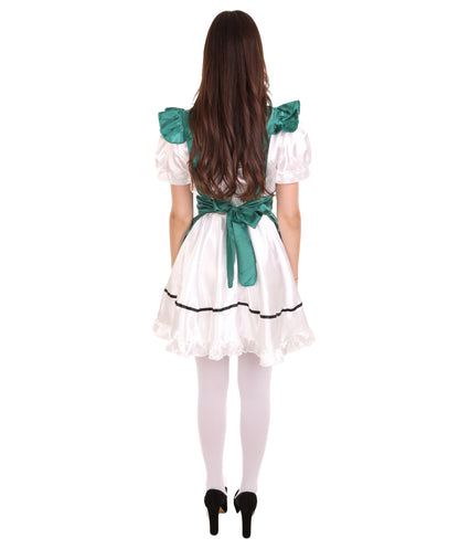 女性用 JCO-326_9 アニメ コスプレ フレンチメイド ファンシー ドレス ダークグリーン コスプレ コスチューム