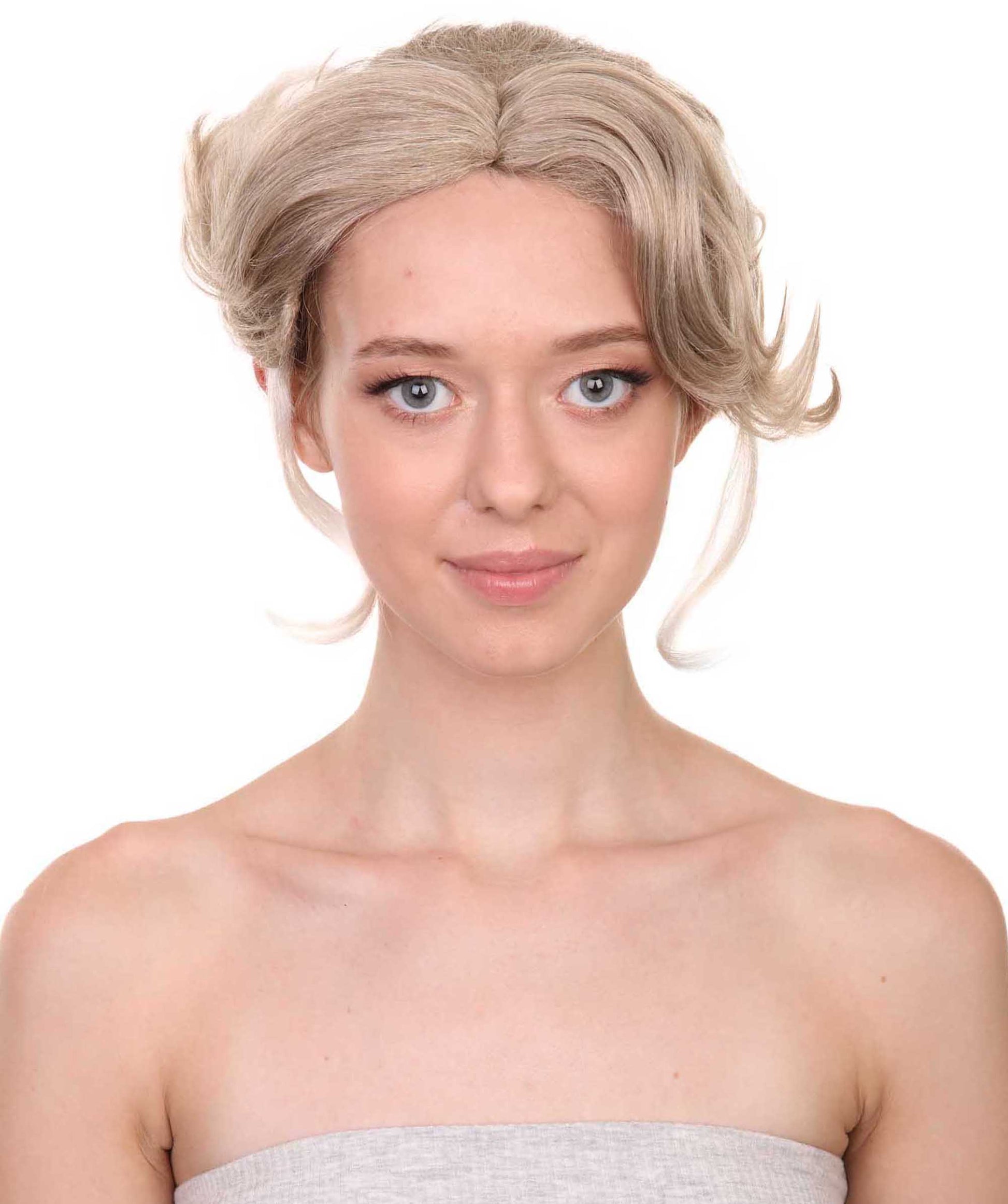 プレミアムハロウィンパーティー 女性 H-5405 ショートアップドバン アマゾンの森の野生動物医ウィッグ ブロンド