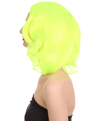 Wigs2you ハロウィン パーティー プレミアム 簡単に着用できる H-1152 とても快適なネオン グリーン カーリー レディ ウィッグ