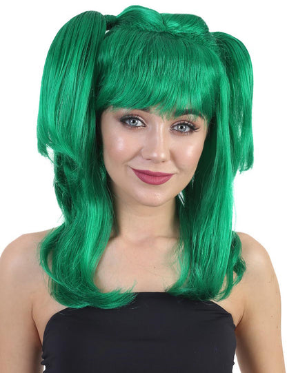Wigs2you ハロウィンパーティープレミアム レディース H-780 バナナエンジェルウィッグ ダークグリーン色