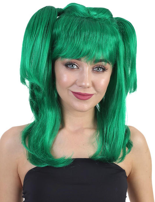 Wigs2you ハロウィンパーティープレミアム レディース H-780 バナナエンジェルウィッグ ダークグリーン色