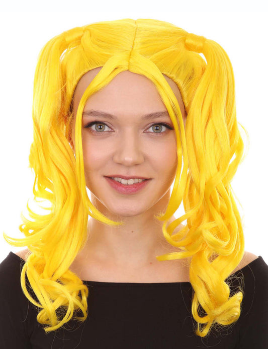 Wigs2you ハロウィンパーティー プレミアム レディース H-738 ドリー ピグテール ウィッグ イエロー色
