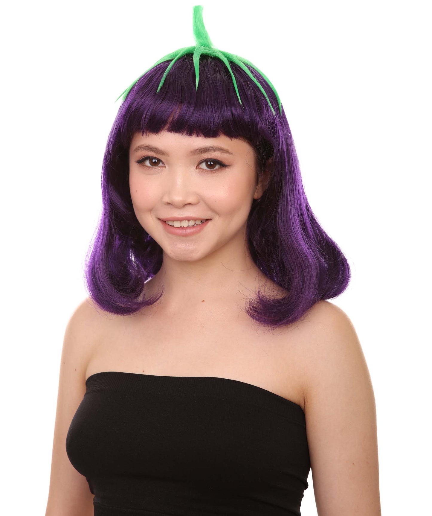 ナスレディースウィッグコレクション H-2824 カラフルな野菜フルーツハロウィンウィッグ プレミアム通気性キャップレスキャップ
