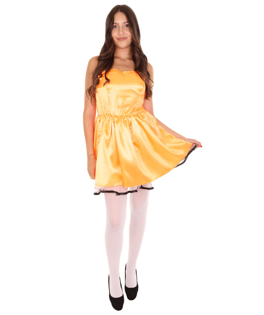女性用 JCO-342_9 50s プロムドレス コスプレ オレンジ コスチューム
